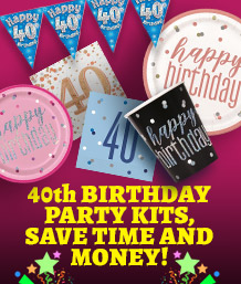 40th Birthday Party Packs - Party Save Smile